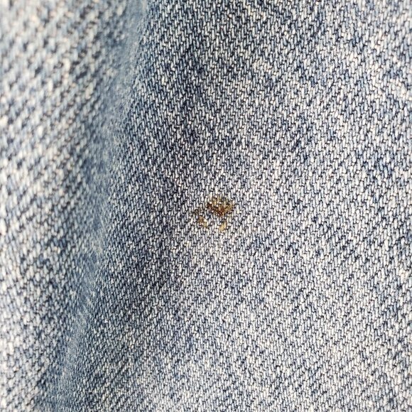 VTG SUNBELT Western Denim Duster Coat Women's M/L Tooled Leather Button Pockets - Picture 13 of 14